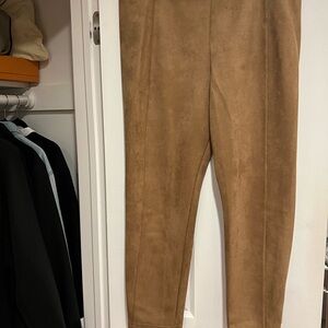 T Tahari Camel Suede Trousers